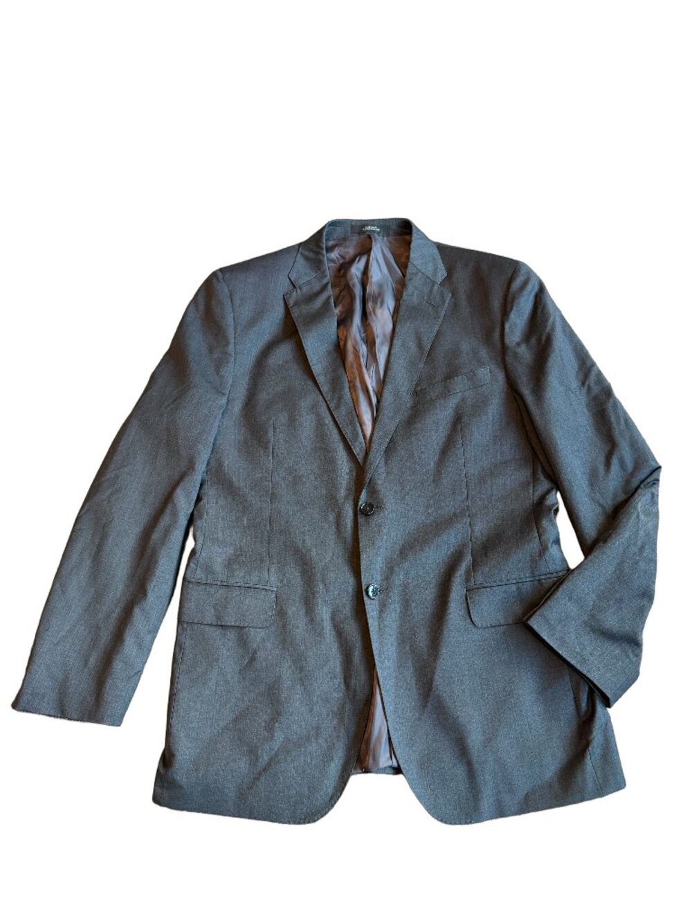 Ermenegildo Zegna Grey Wool Notch Lapel Sport Blazer Two Button Size 44L Men's